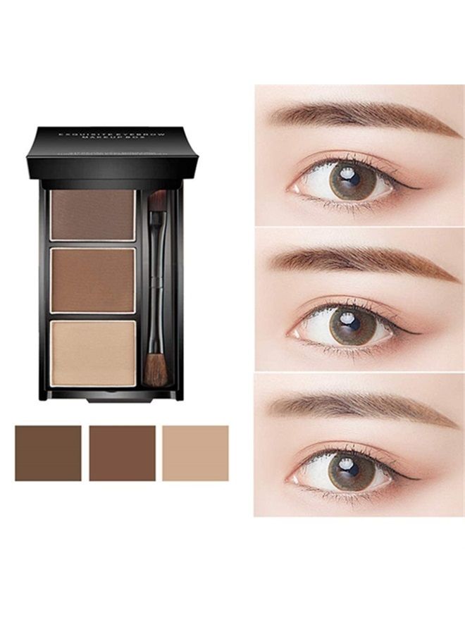 SNOVO Eyebrow powder three-color eyebrow palette beauty contour eyebrow pencil professional eye makeup eyebrow filler1 - Image 1