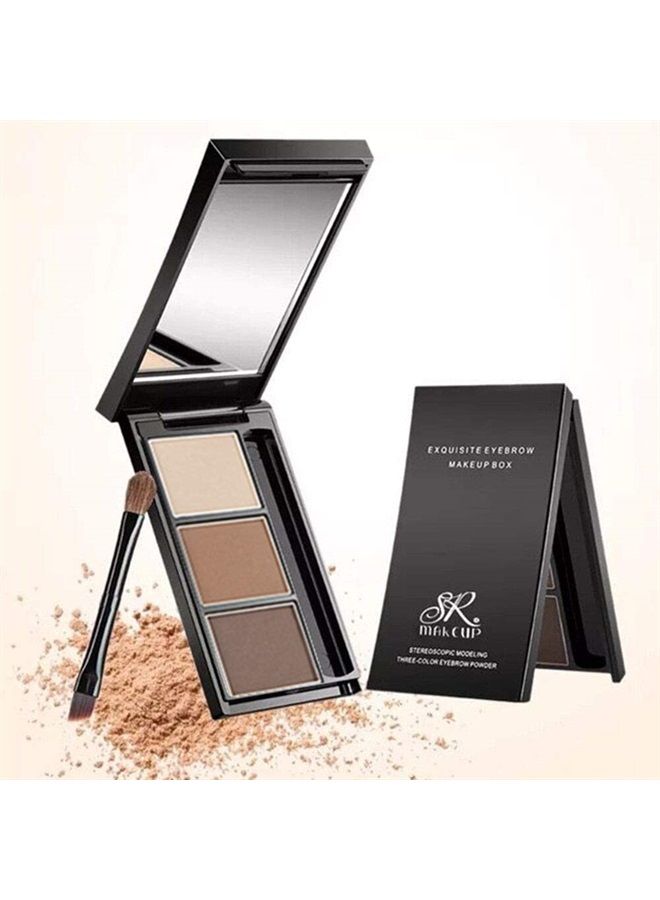 SNOVO Eyebrow powder three-color eyebrow palette beauty contour eyebrow pencil professional eye makeup eyebrow filler1 - Image 2