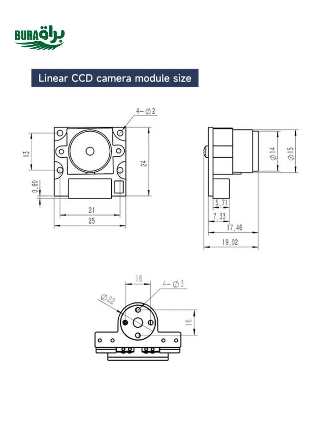 Yahboom Single Column CCD Camera Module Linear Array Sensor, Model: TSL1401 - Image 3