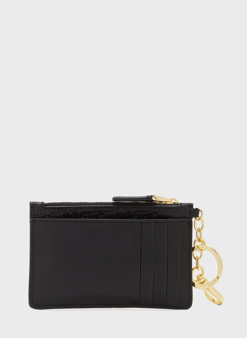Lauren Ralph Lauren Monogram Zip Card Holder