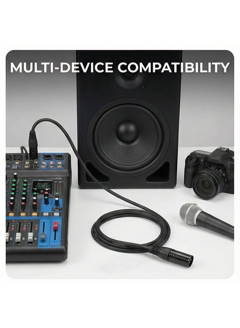 3M XLR Microphone Cable Male to Female – Clear Sound Quality, Stable Connection, Flexible & Durable Balanced Audio Cable for Studio, Mixer, Speakers - Image 3