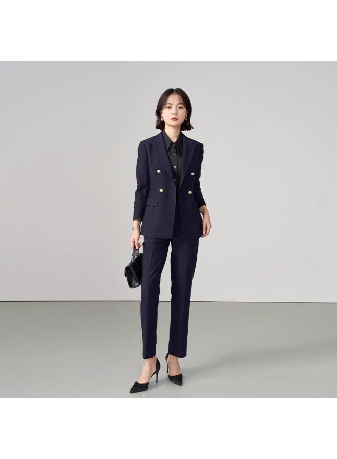 Lady Bird Bode Xiaoxiaohang Blue Professional Blazer For Women, Spring And Autumn Office Wear, Formal Attire For College Students, Elegant Interview Suit - Image 1