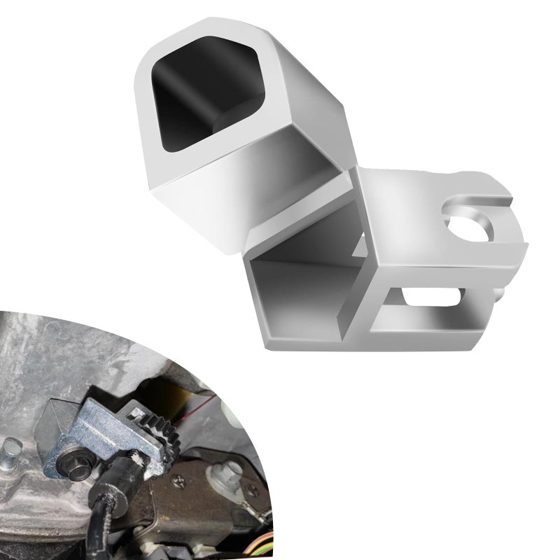 ijuicy Shift Indicator Cable Bracket 83244 Metal Shift Indicator Bracket Compatible with Select Ford Lincoln Mercury Models Silver - Image 2