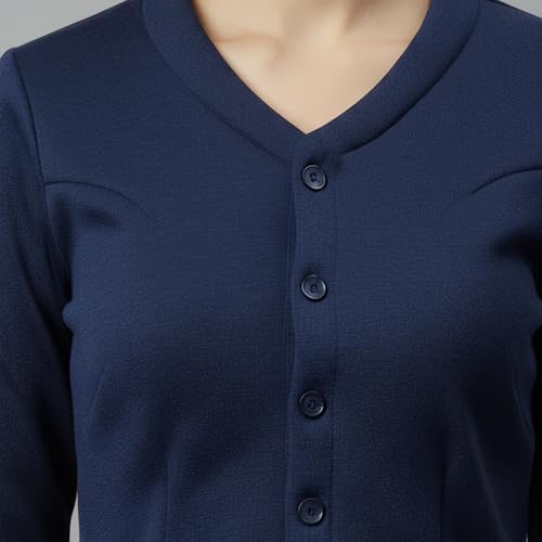Amul Comfy Women's Kashmira V-Neck 3/4 Sleeve Blouse|Super Combed Cotton Rich Regular Fit Body Warmer Thermal Top | Soft, Breathable & Naturally Insulated Winter Thermal Undershirt Top - Image 4