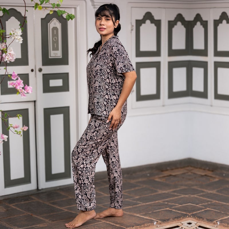 Aadaraya Pyjama Set Shirt and Trousers - Image 4