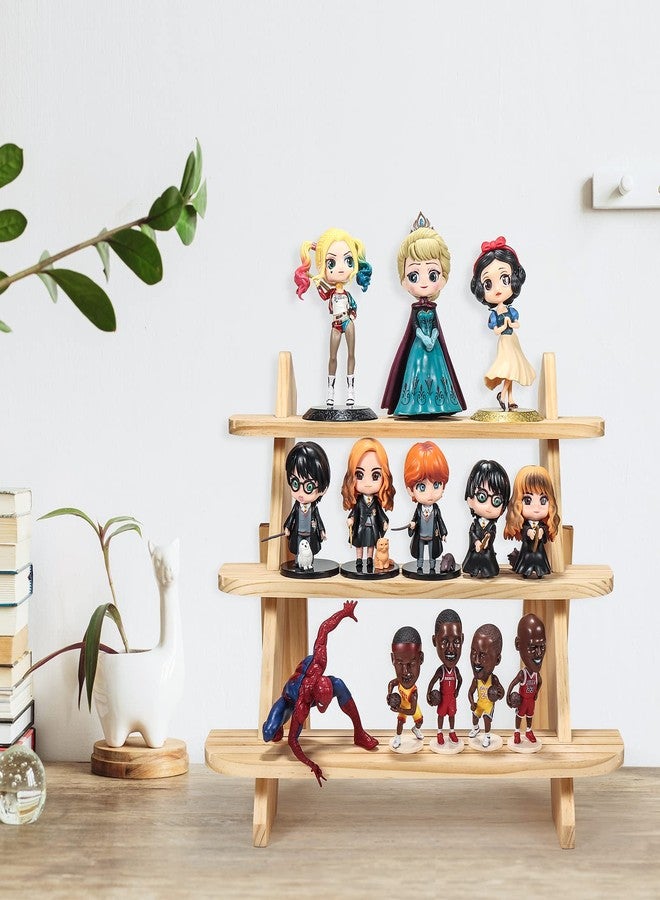 WHEARTED Wooden Display Riser,3 Tier Earring & Ring Holder Stands,Farmhouse Cupcake Stands ,Table Display Stand For Vendors,Organizer Showcase for Tabletop Shows and Home Using ,Wood Rustic Risers - Image 3