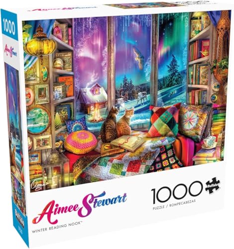 Buffalo Games Aimee Stewart Winter Reading Nook 1000 Piece Jigsaw Puzzle for Adults Challenging Puzzle Perfect for Game Nights Finished Size is 2675 x 1975