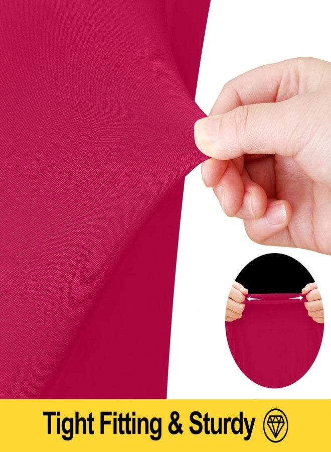 smiry مفرش طاولة سميري سباندكس، مفرش طاولة مطاطي مناسب للطاولات المستطيلة بطول 6 أقدام، غطاء طاولة مقاوم للماء وقابل للغسل للاستخدام الخارجي، وحفلات الزفاف، والمآدب، والحفلات (فوشيا، 72 طول × 30 عرض × 30 ارتفاع بوصة) - Image 3