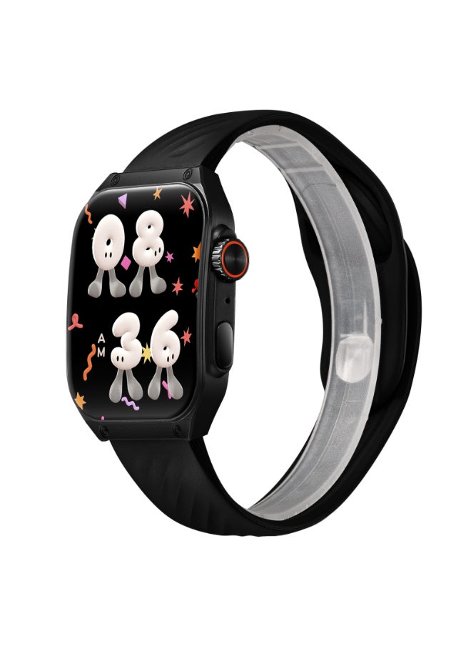 Unisex Leather & Silicone Smart Watch KCRV10-XSBBB - 36 mm