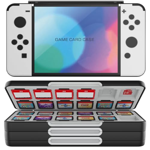 HEIYING Switch Game Card Case for Nintendo Switch 2 / OLED / Lite,Customized Pattern Portable Switch Game Holder with 72 Game Card Slots and 24 Micro SD Cards Slots - Image 1