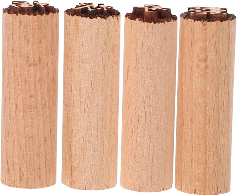 4 Pcs Moon Cake Press Molds Baking Stamps Safe Easy Clean Craft Decor - Image 1