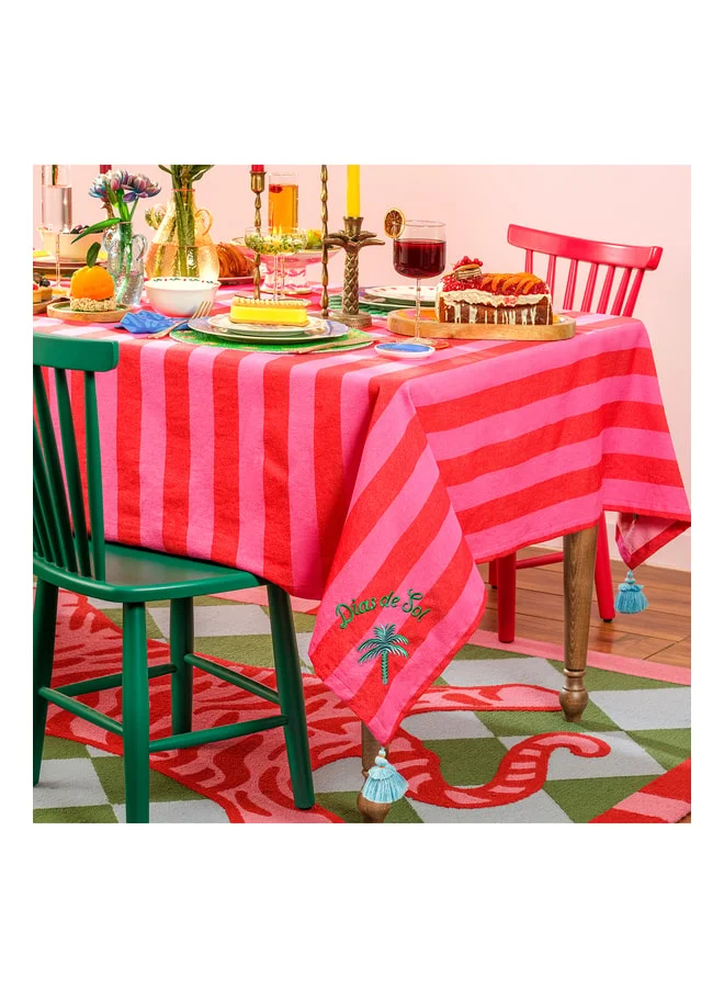 Zsa Zsa Zsu  Nilüfer Pink - Red Tablecloth 160x240 cm.  | Best Price UAE