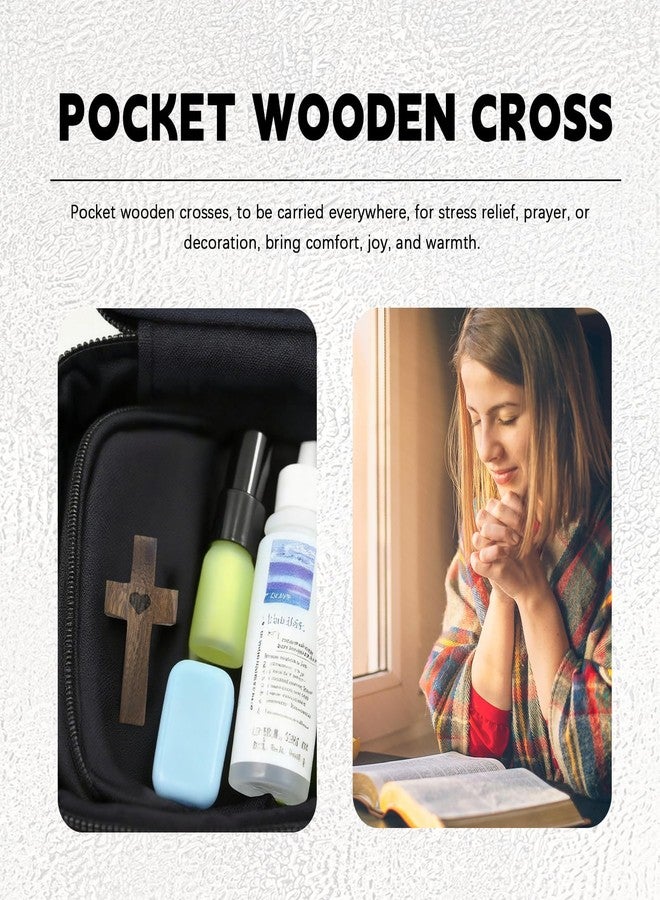 REATIFUL Wooden Cross Fidget,Cross My Heart,Small Wooden Crosses for Pocket Prayers,Wooden Cross for Religious Gifts for Adults (6PCS-A) - Image 4