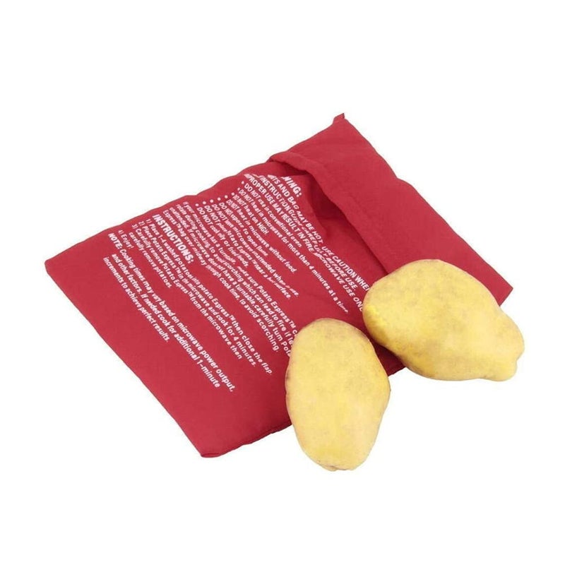 vipolish 4Pcs Microwave Potato Bag Reusable Microwave Cooker Bag Baked Potato Pouch Perfect Potatoes in Just 4 Minutes - Image 4