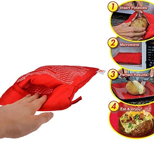 vipolish 4Pcs Microwave Potato Bag Reusable Microwave Cooker Bag Baked Potato Pouch Perfect Potatoes in Just 4 Minutes - Image 5