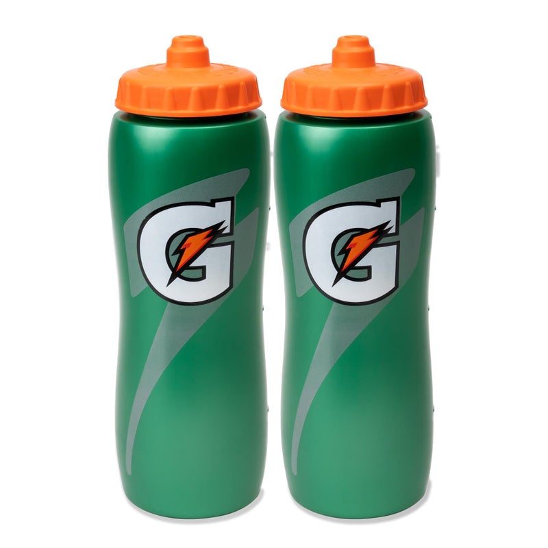Gatorade 32 Oz Squeeze Water Sports Bottle - Pack of 2 - New Easy Grip Design - Image 1