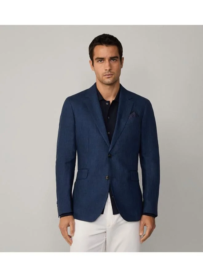 Single-Breasted Linen Blazer