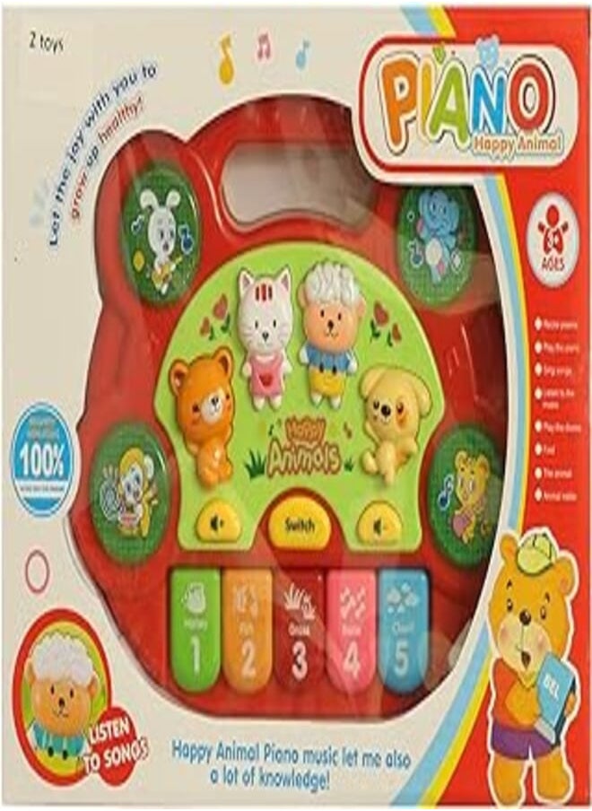 Ztoys Ztoys Kids Happy Animals Piano For Unisex, Red 