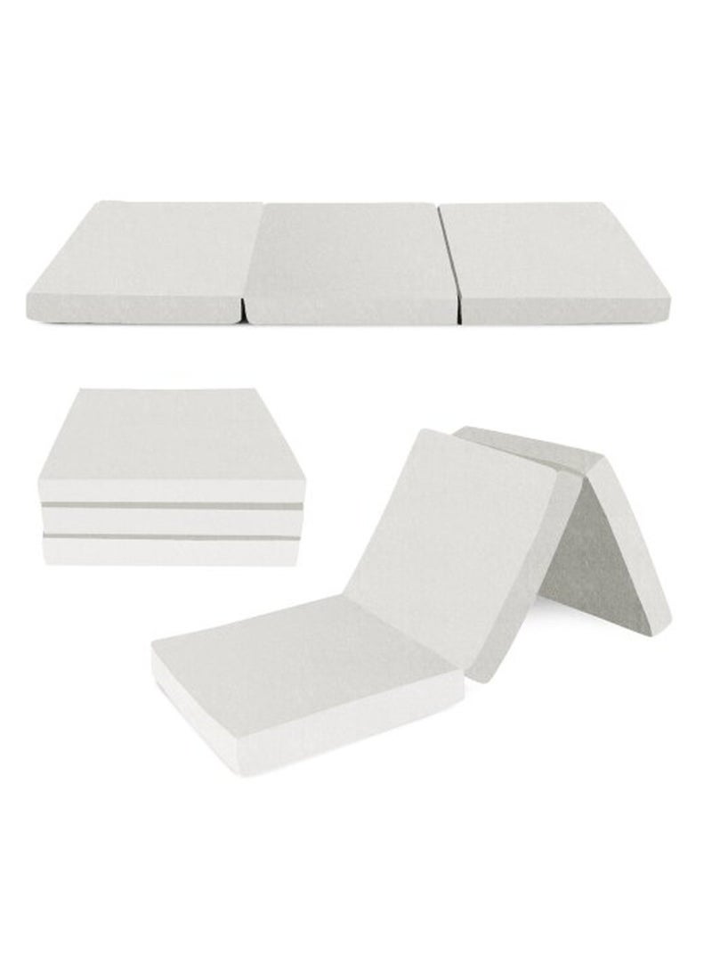 Comfy مرتبة طبية بيضاء قابلة للطي مريحة 180x90x7 سم - Image 1