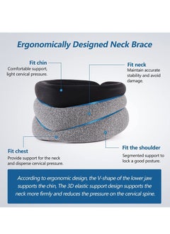 Y&D Neck Brace for Pain and Support, Foam Cervical Collar Sleeping, Vertebral Whiplash Wrap Alignment Stabilize, Support Pressure Relief Women Men(3" Depth Collar)  - Image 3