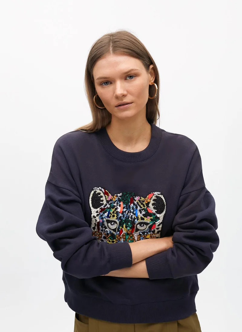 Lola Casademunt Animal Embellished Sweatshirt