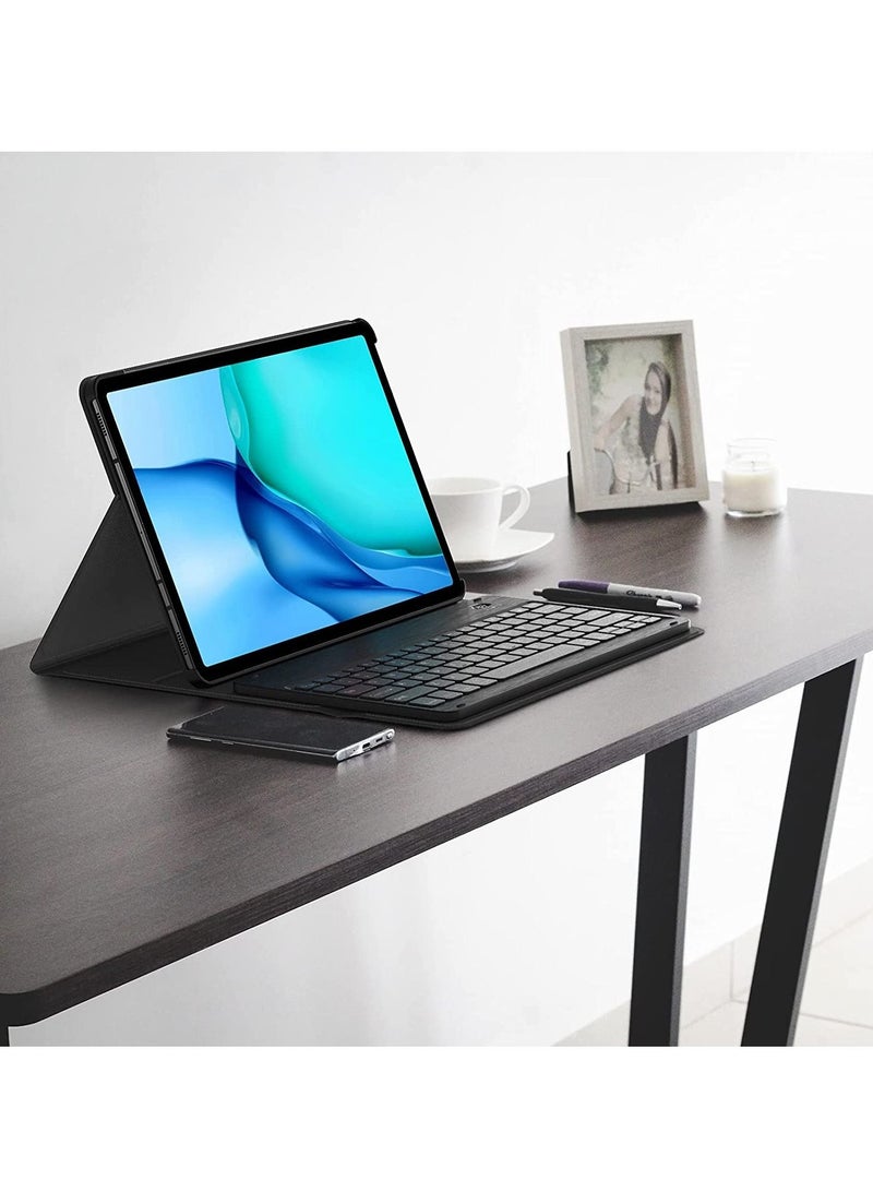 MUNTAQI Galaxy Tab S8 Plus/ S7 Plus Keyboard Case, Wireless Detachable - Image 1