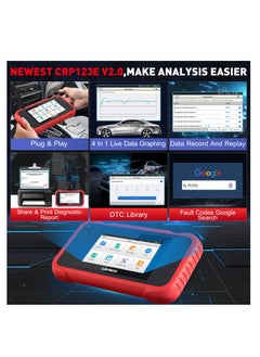 Launch LAUNCH CRP123X V2.0 OBD2 Scanner 2024 Version, ABS SRS Engine Transmission Car DiagnosticTool, 7 Service Functions, Battery Test, Lifetime Free Update  - Image 3
