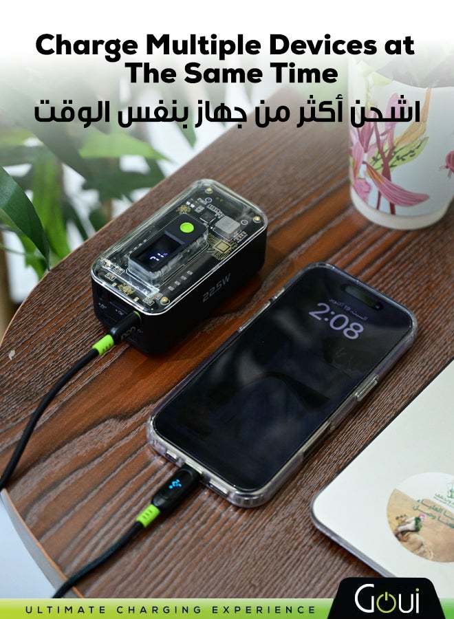 جوي البنك الطاقة فلاش 10,000mAh شاحن محمول - شحن جهازين في وقت واحد، تقنية Qualcomm Quick Charge 3.0، تقنية Power Delivery PD، شاشة رقمية، ومصباح فلاش LED 10000 mAh - Image 2