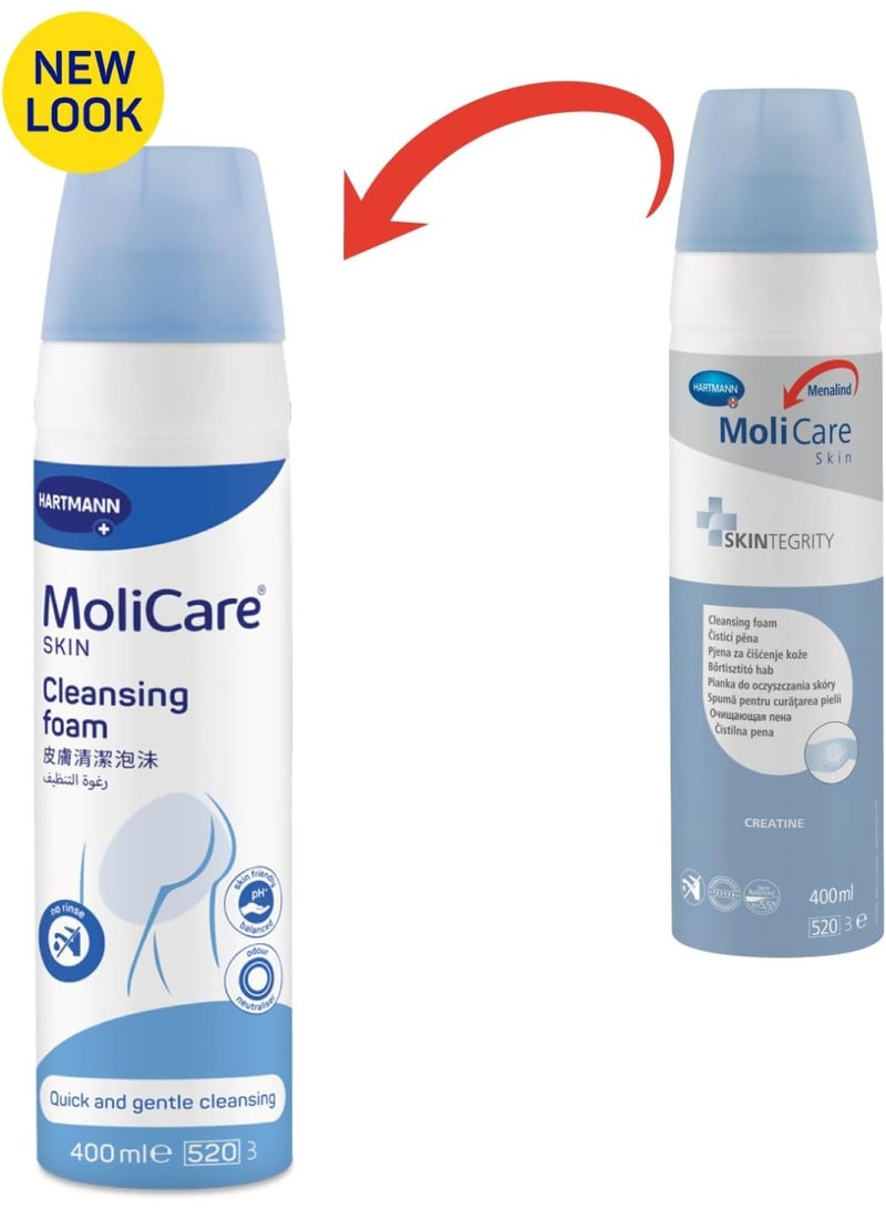 Hartmann MoliCare Skin Cleansing Foam without water. Easy, fast and gentle cleansing, 400ml - Image 2