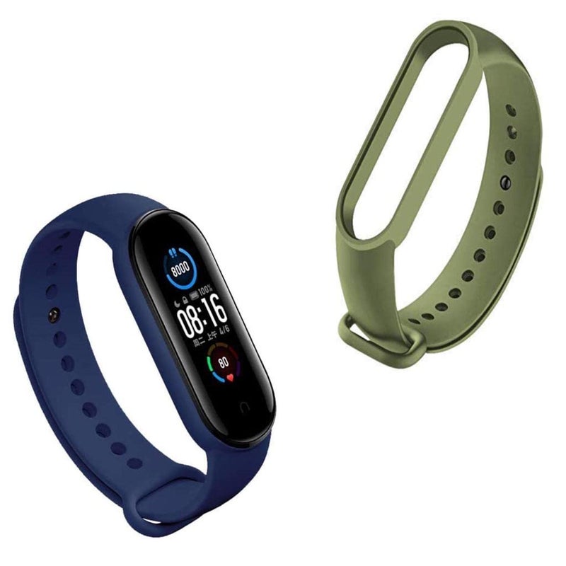 INEFABLE أحزمة ساعة INEFABLE Mi SmartWatch M5 و M6 الأصلية لساعة Mi M5 و M6 - حزام ساعة سيليكون ناعم قابل للتعديل - الساعة غير مشمولة - Image 1