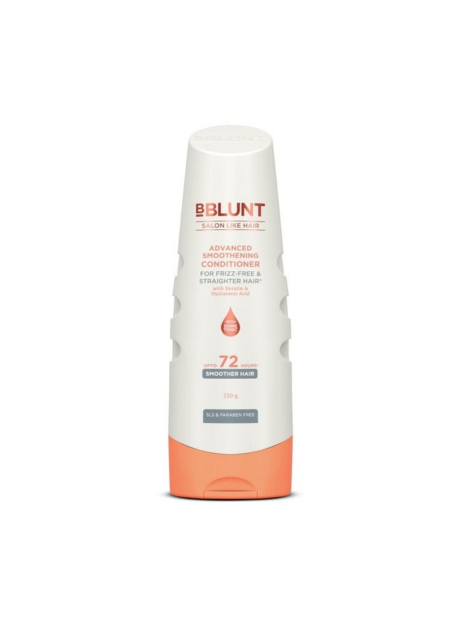 BBLUNT Advanced Smoothening Conditioner With Keratin & Hyaluronic Acid - 250 G | Makes Hair Frizz-Free & Straighter | Deeply Nourishes | Adds Spectacular Shine | For Men & Women - Image 1