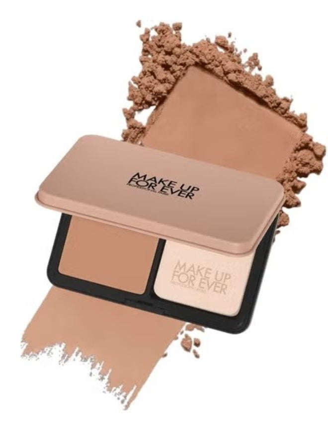 MAKE UP FOR EVER HD Skin Matte Velvet Blurring Foundation & Setting Powder 11g – Shade 3R44 Cool Amber - Dark Beige with Pink Undertones - Image 1