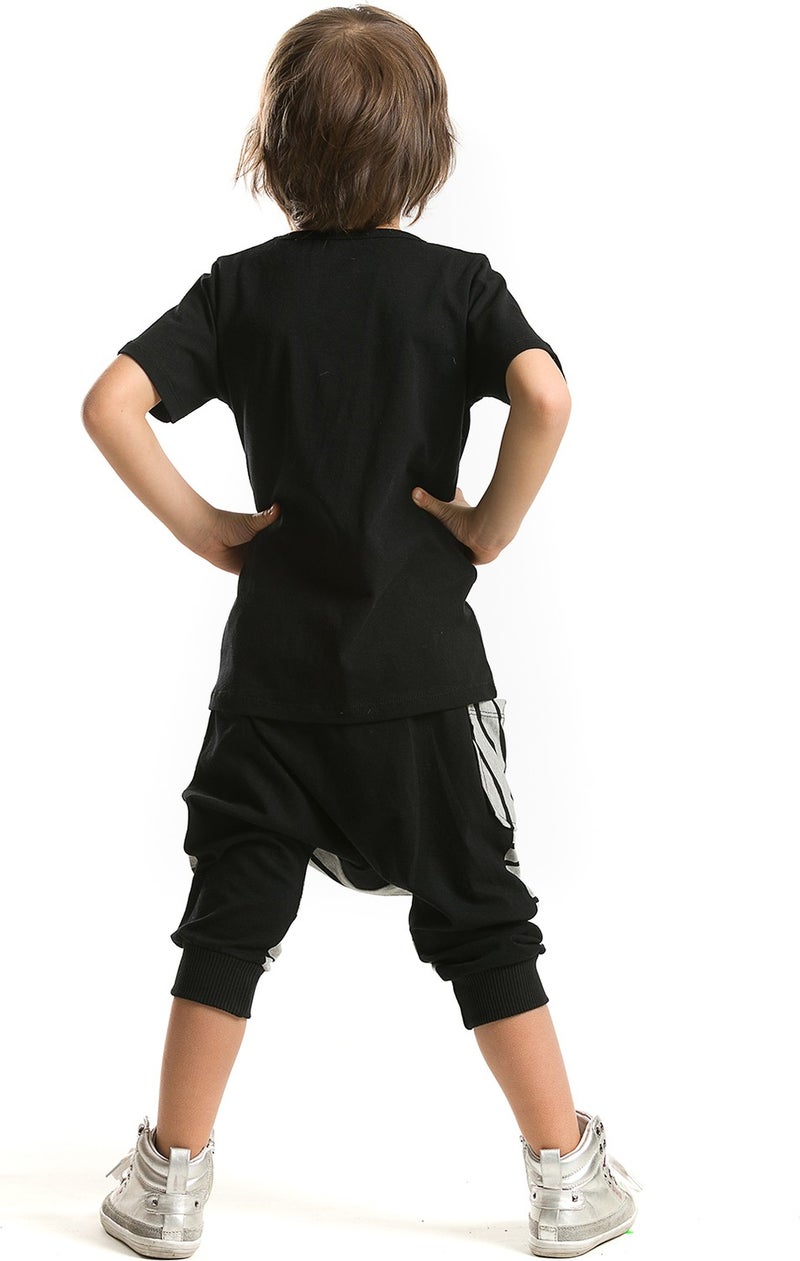 Mshb&G Dd Hiphop Boy T-shirt Capri Shorts Set  - Image 3