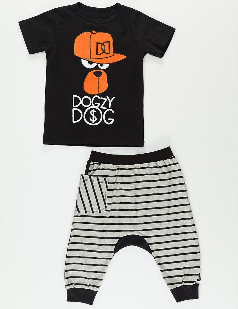 Mshb&G Dd Hiphop Boy T-shirt Capri Shorts Set  - Image 4