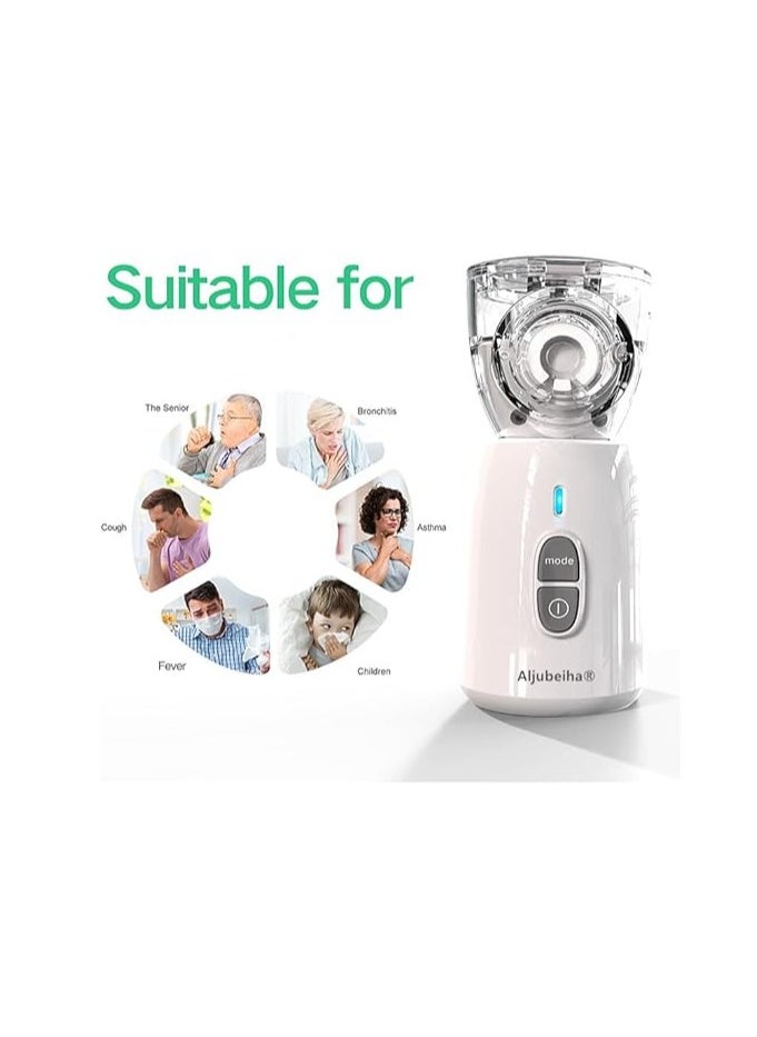 Generic - Aljubeiha Electronic Mesh ultrasonic steamer Inhaler with 2 Face Masks of dulbt and child and 2 Batteries - Image 1