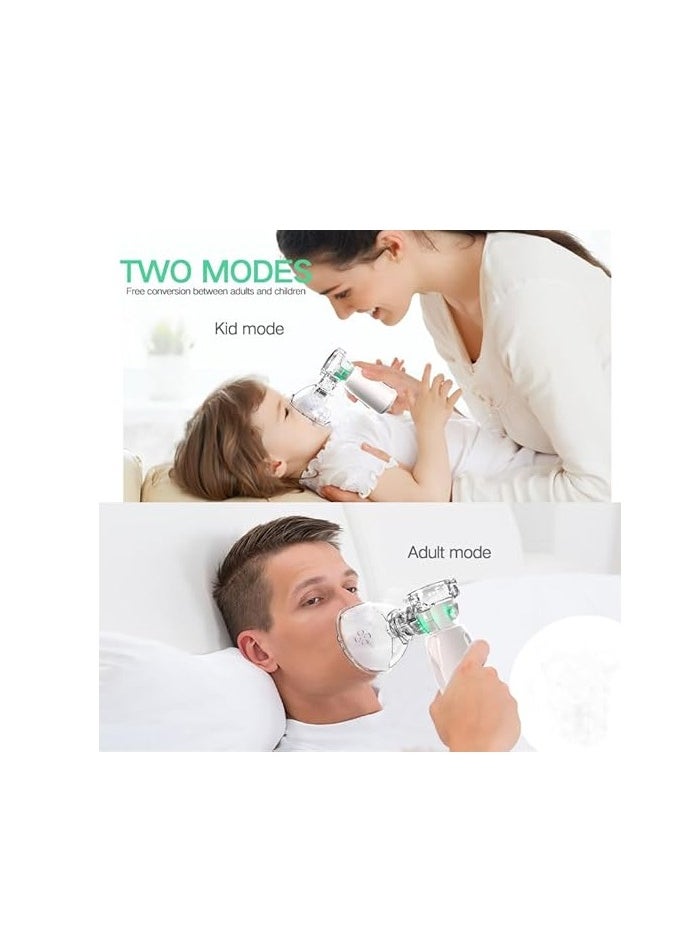 Generic - Aljubeiha Electronic Mesh ultrasonic steamer Inhaler with 2 Face Masks of dulbt and child and 2 Batteries - Image 1
