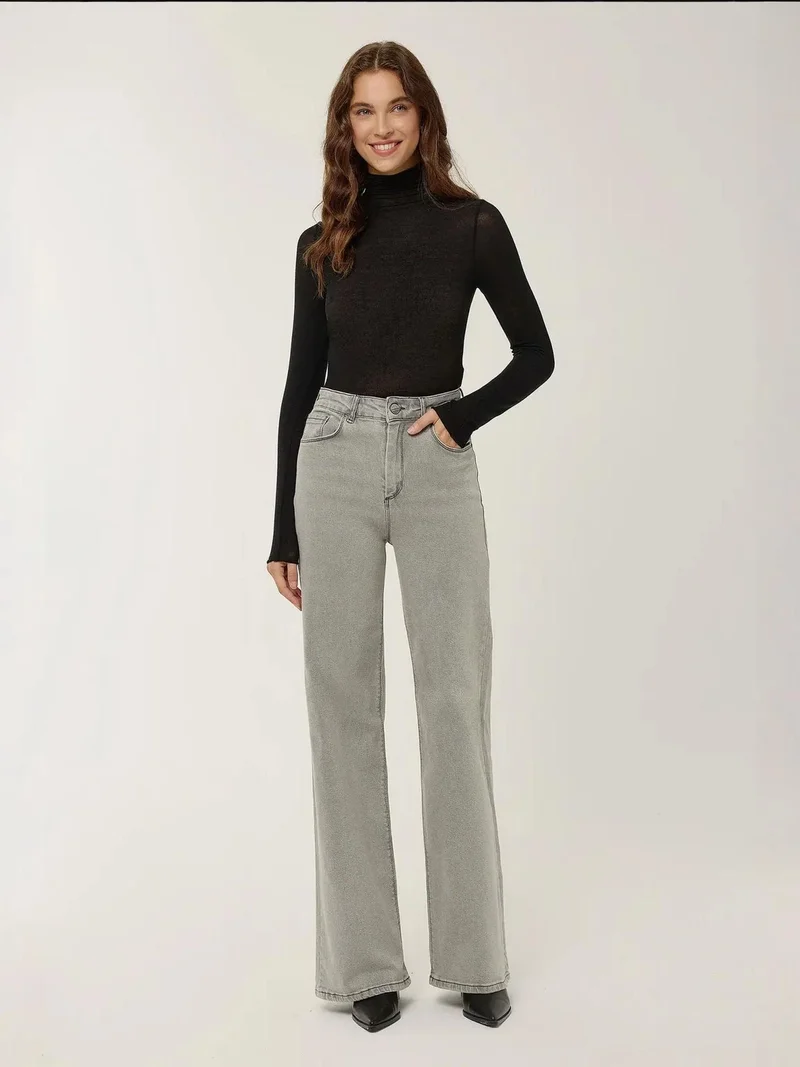 هيكاب High Waist Wide Leg Jeans
