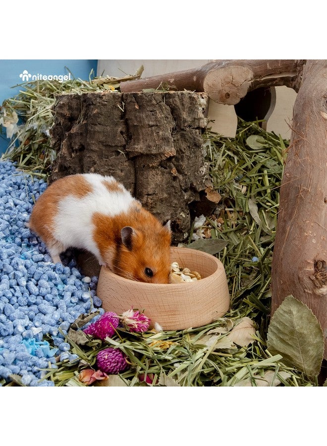 Niteangel Wooden Hamster Feeding Bowl - Small Animal Food Dish for Dwarf Syrian Hamsters Gerbils Mice Degus or Other Similar-Sized Small Pets (Hammy Pattern, for Syrian) - Image 3