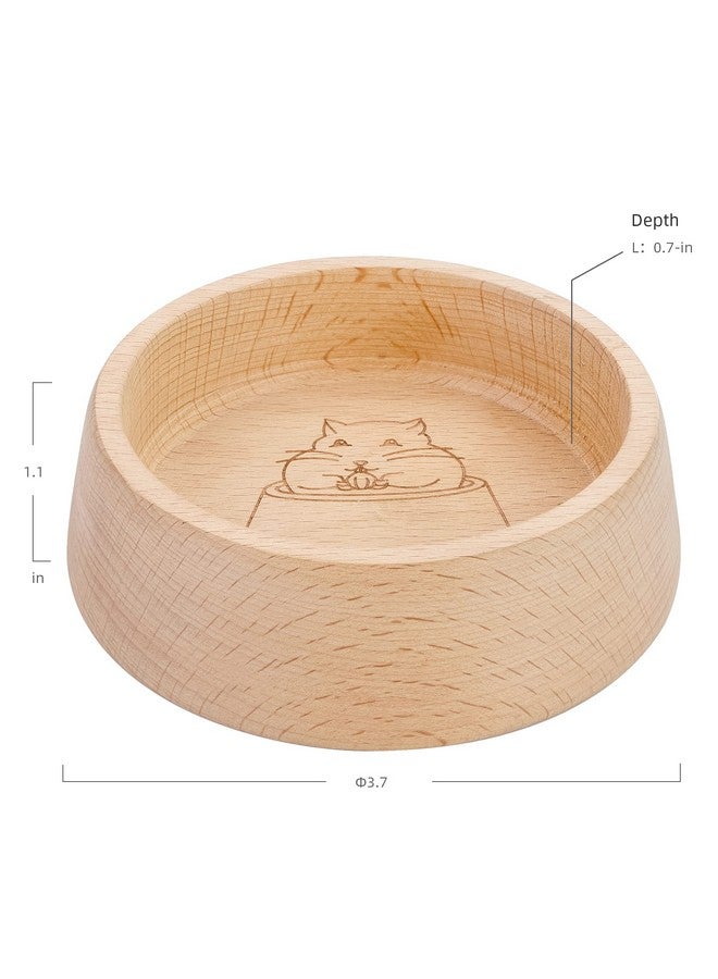 Niteangel Wooden Hamster Feeding Bowl - Small Animal Food Dish for Dwarf Syrian Hamsters Gerbils Mice Degus or Other Similar-Sized Small Pets (Hammy Pattern, for Syrian) - Image 5