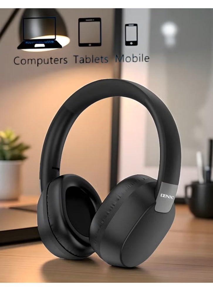 Denx Wireless Bluetooth Headphones - Explosive X-Bass, 15 Hour Playtime, 300mAh Battery, for Music, Games, and Movies, Compatible with Android and iOS, DX655 - Image 2