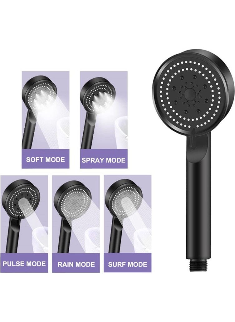 Brkyapı Berev Shower Head Black 5 Function Slim Shower Head  - Image 5