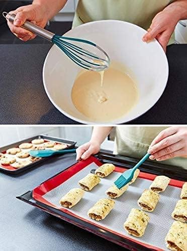 we3 Silicone Cooking Utensils Set, Kitchen Utensils Include Silicone Spatula Set, Turner, Brush, Whisk, Heat Resistant Non-Stick Cooking Tools (Blue) - Image 5