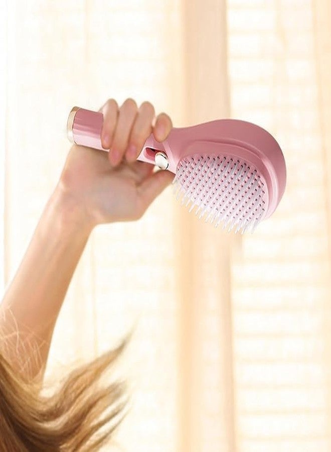 KONSSEE Self-Cleaning New Big Size Self Cleaning Hairbrush,2 in 1 Comb,Telescopic Self Cleaning Brush, One-Click Cleaning Comb,One Pull Clean Hairbrush,Self Clean Hair Comb (Multicolour) - Image 4