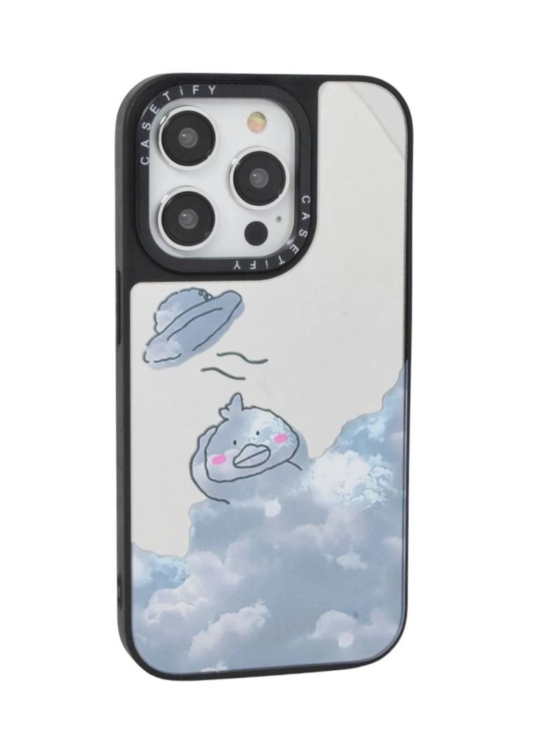 Casetify - iPhone 14 Pro Cover Luxury Plating Embossed Hard Phone Case Tempered Glass Back Cover - Image 1