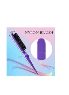ORiTi ORiTi 3 Pcs Slick Brush Set Bristle Hair Brush Teasing Comb Edge Hair Brush Grooming Combs (Purple)  - Image 5