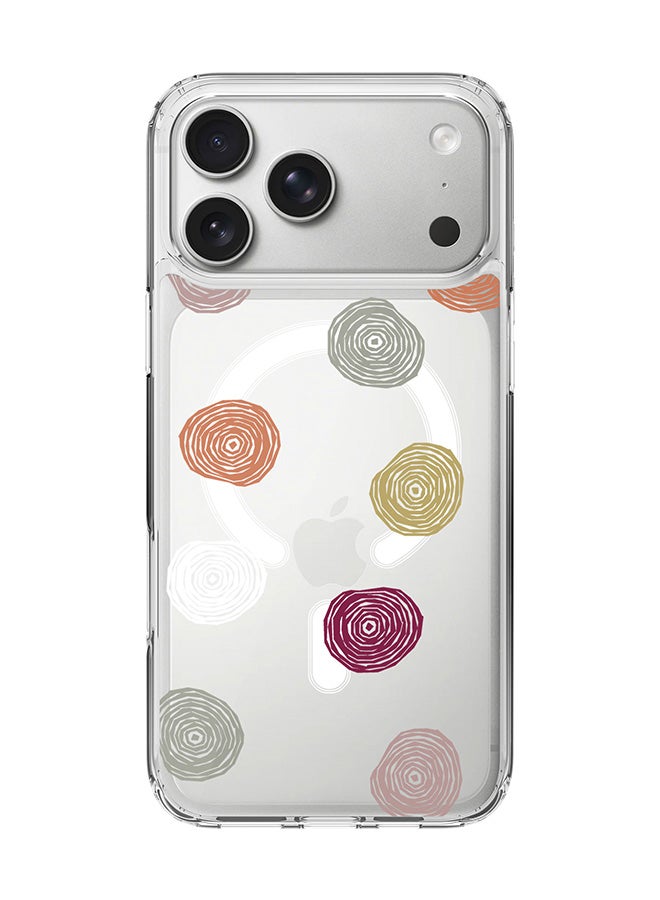 Classic Clear MagSafe Case for iPhone 17 Pro Max , Hybrid Soft Case Flexible Edges Anti Drop TPU PC Gel Thin Transparent Cover [ Designed for iPhone 17 Pro Max ] - Circular Scribbles