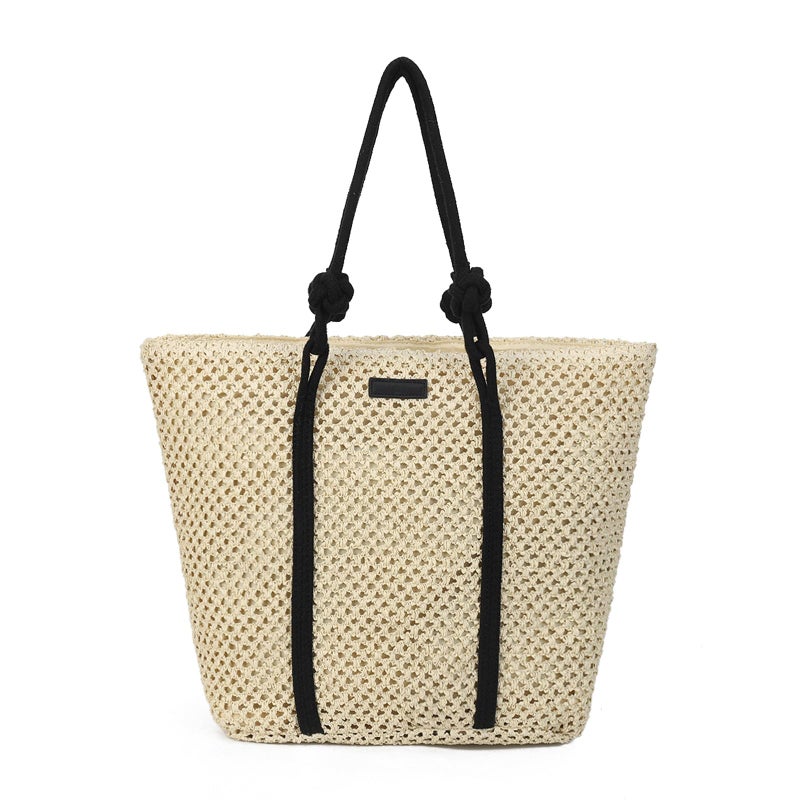 Gladdon Straw Beach Bags for Women Woven Beach Tote Bag Casual Boho Large Shoulder Handbags for Vacation Holiday Beige - Image 1