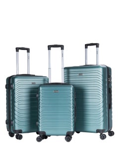 VIPTOUR 3-Piece ABS Hardside Trolley Luggage Set Spinner Wheels with ...