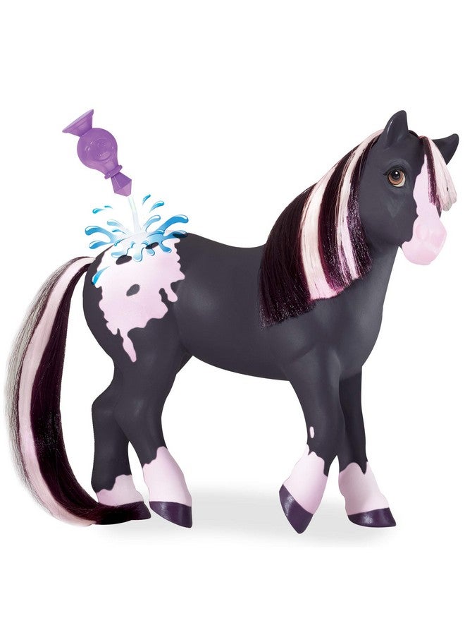 Breyer Breyer Horses Color Changing Bath Toy | Jasmine the Horse | Black / Pink with Surprise White | 7" x 7.5" | Toy | Ages 2+ | Model #7105 - Image 2