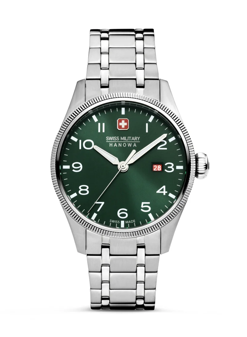 SWISS MILITARY HANOWA Swiss Military Thunderbolt Watch For Men With Silver Bracelet 43mm 10ATM - SMWGH0000803
